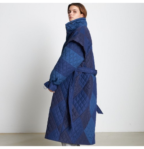 Stella Nova Long Quilted Blue Coat