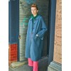 Sky Blue Double Faced Wool Coat