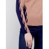 Color Block Knit Sweater - Truffle