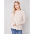 Cotton Blend Cable Knit Sweater - Ecru