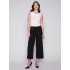 Cropped Wide Leg Pants - Black