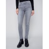 Cuffed Hem Jeans - Soft Gray