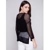 Fishnet Crochet Sweater - Black