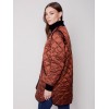 Long Quilted Puffer Jacket - Cinnamon