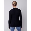 Mock Neck Rib Sweater - Black