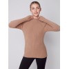 Mock Neck Rib Sweater - Truffle