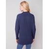 Mock Neck Tunic Sweater - Denim