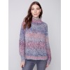 Flex Yarn Sweater with Mock Neck - Multicolor