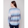 Ombré Sweater with Removable Scarf - Denim