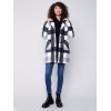 Plaid Bouclé Knit Coat - Black & Cream