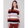 Plush Striped Sweater - Powder