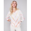 Printed Dolman Sweater - Lemon