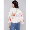 Printed Overlap Blouse - Paisley