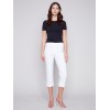 Stretch Pull-On Capri Pants - White