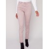 Stretchy Twill Pants with Tulip Hem - Powder