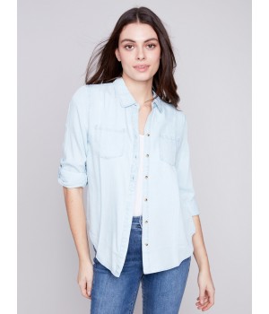 Tencel Button-Down Shirt - Denim